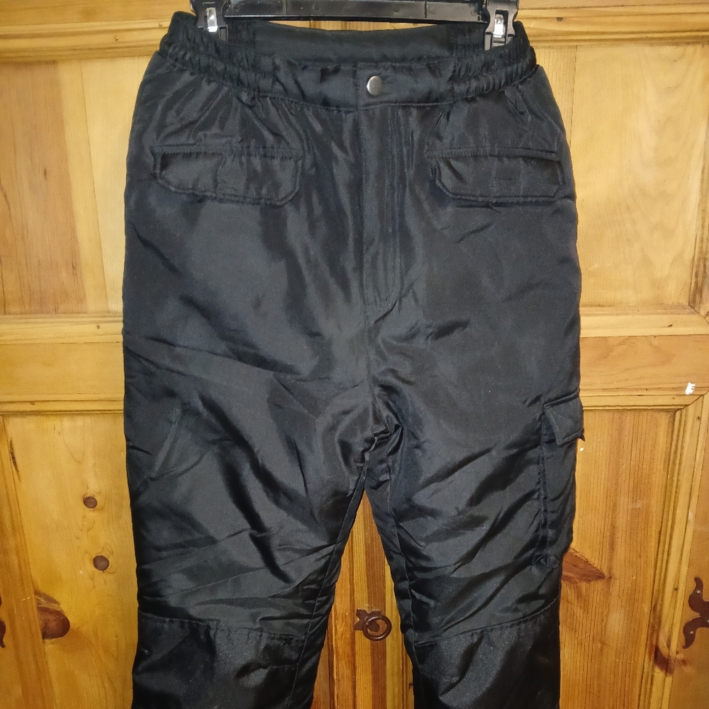 Boys Black Snow Pants Sz16/18